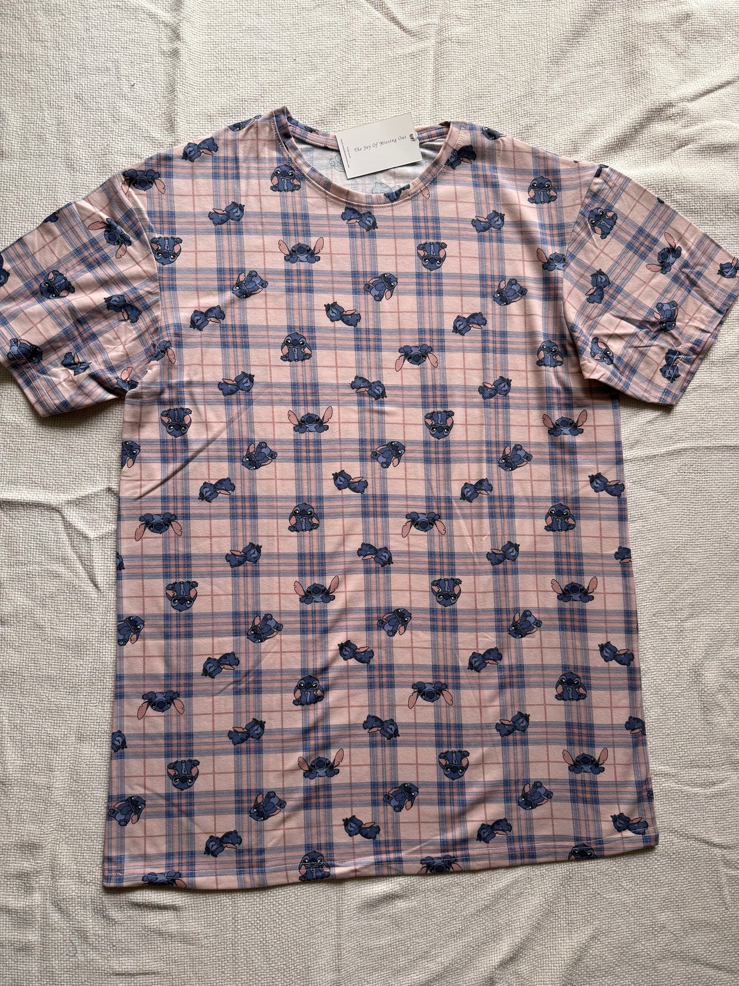 Stitch checkered Night Shirt