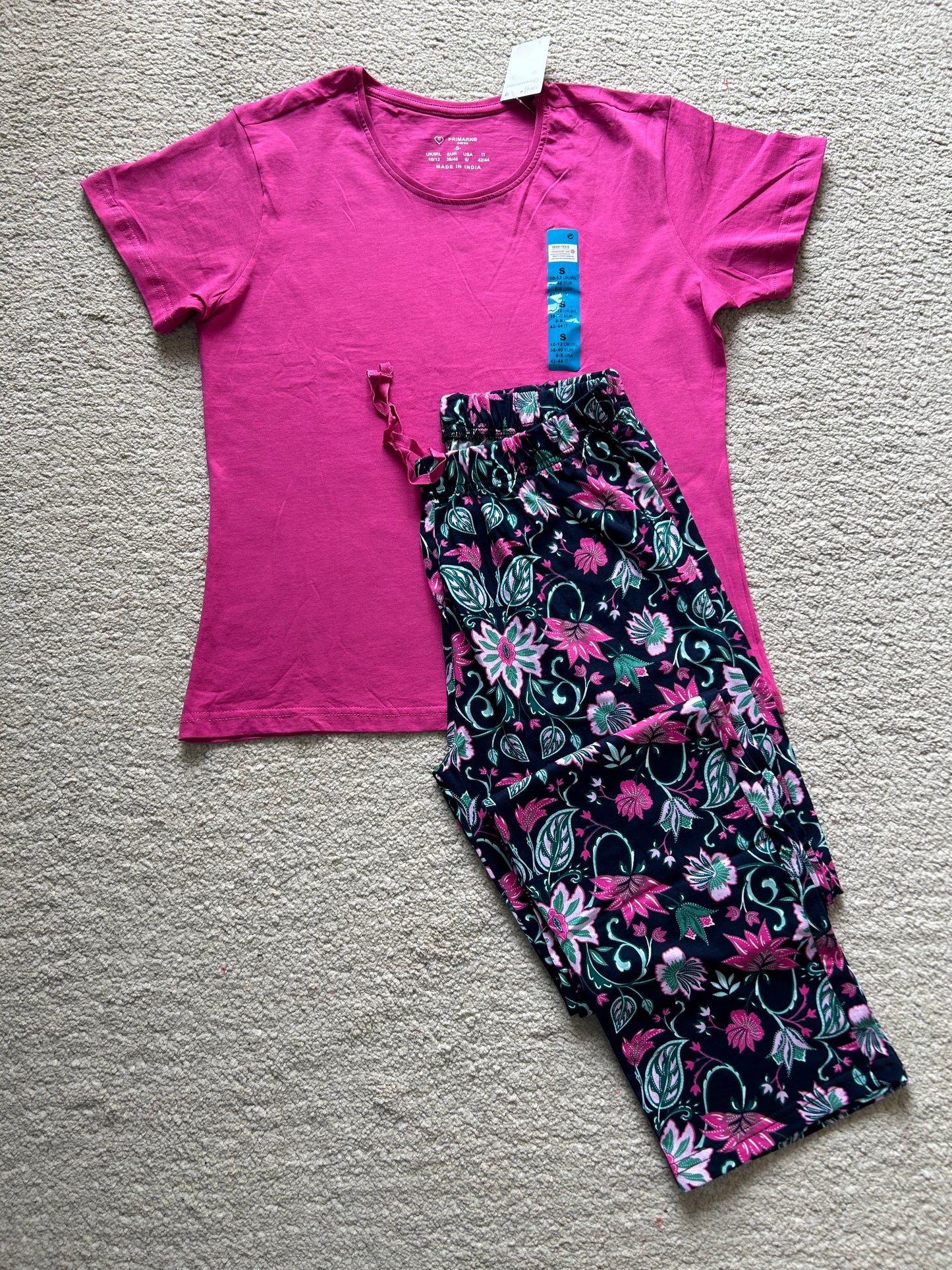 Floral pyjama Pri*mark mi*rror ori*ginal half sleeves and long pants