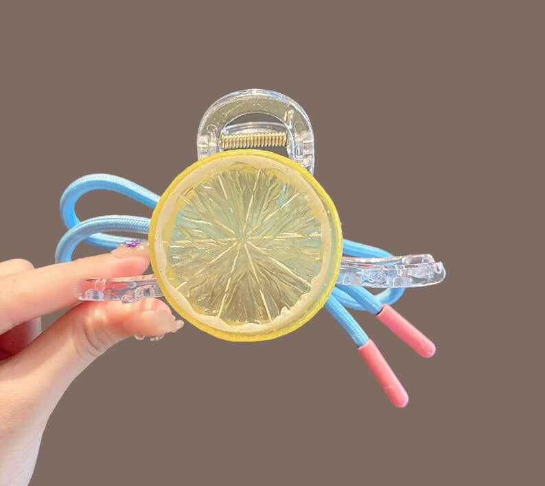 Lemon hair claw clip