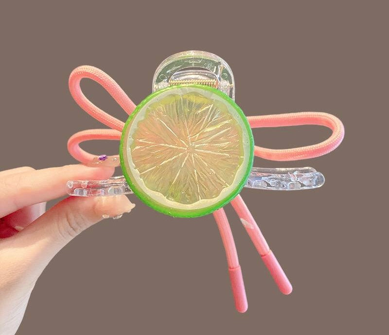 Lemon hair claw clip