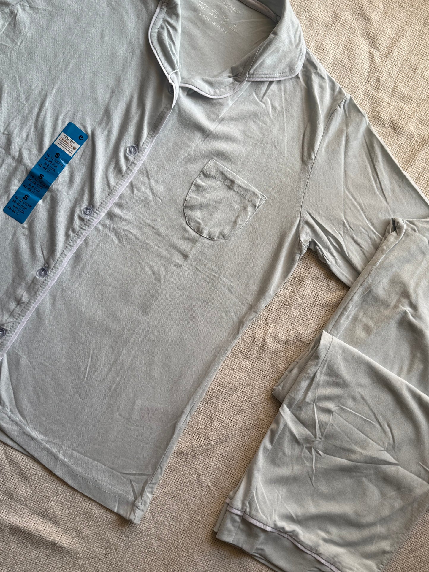Light blue primark mirror original boyfriend pj