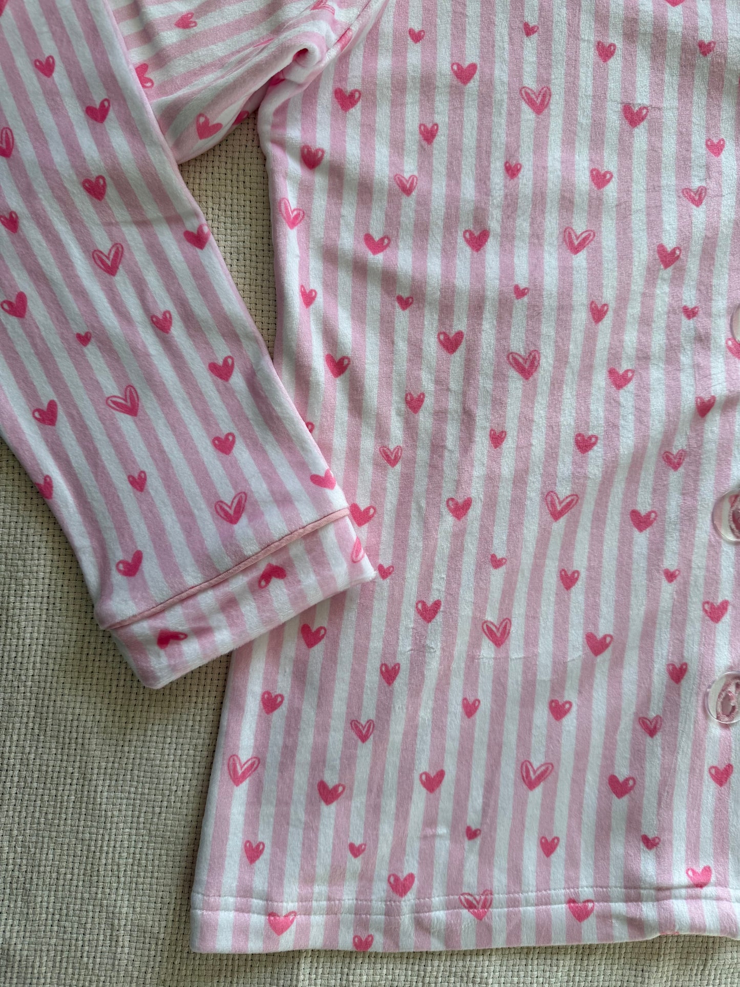 Cozn -Lovely Stripes💗- velvet pj (pinky heart edition)