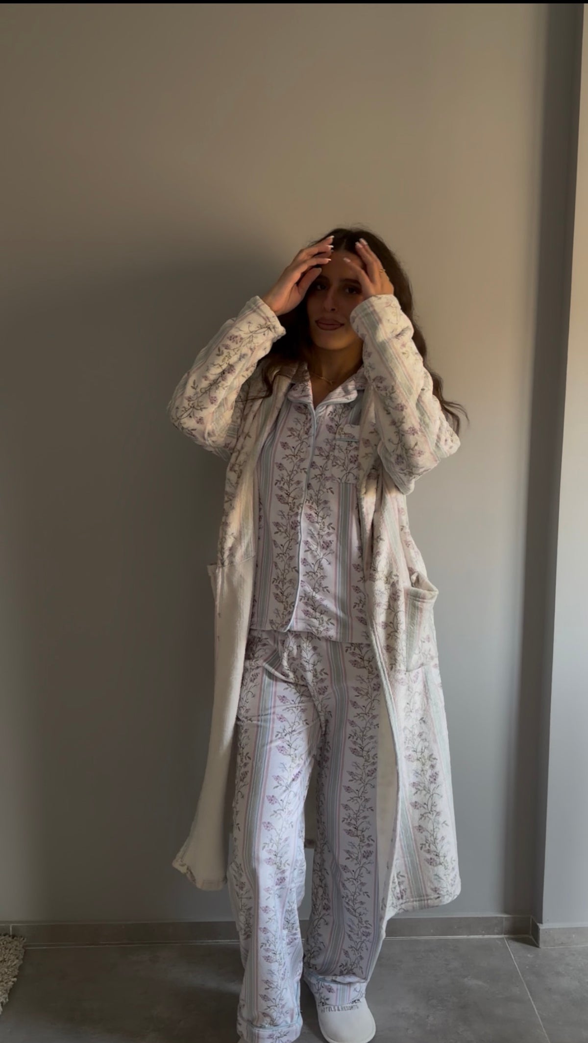 Vintage Floral Winter Robe ❄️ 💜