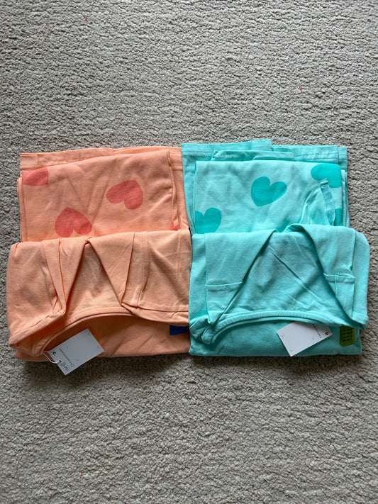 Heart half sleeves & long pants pj