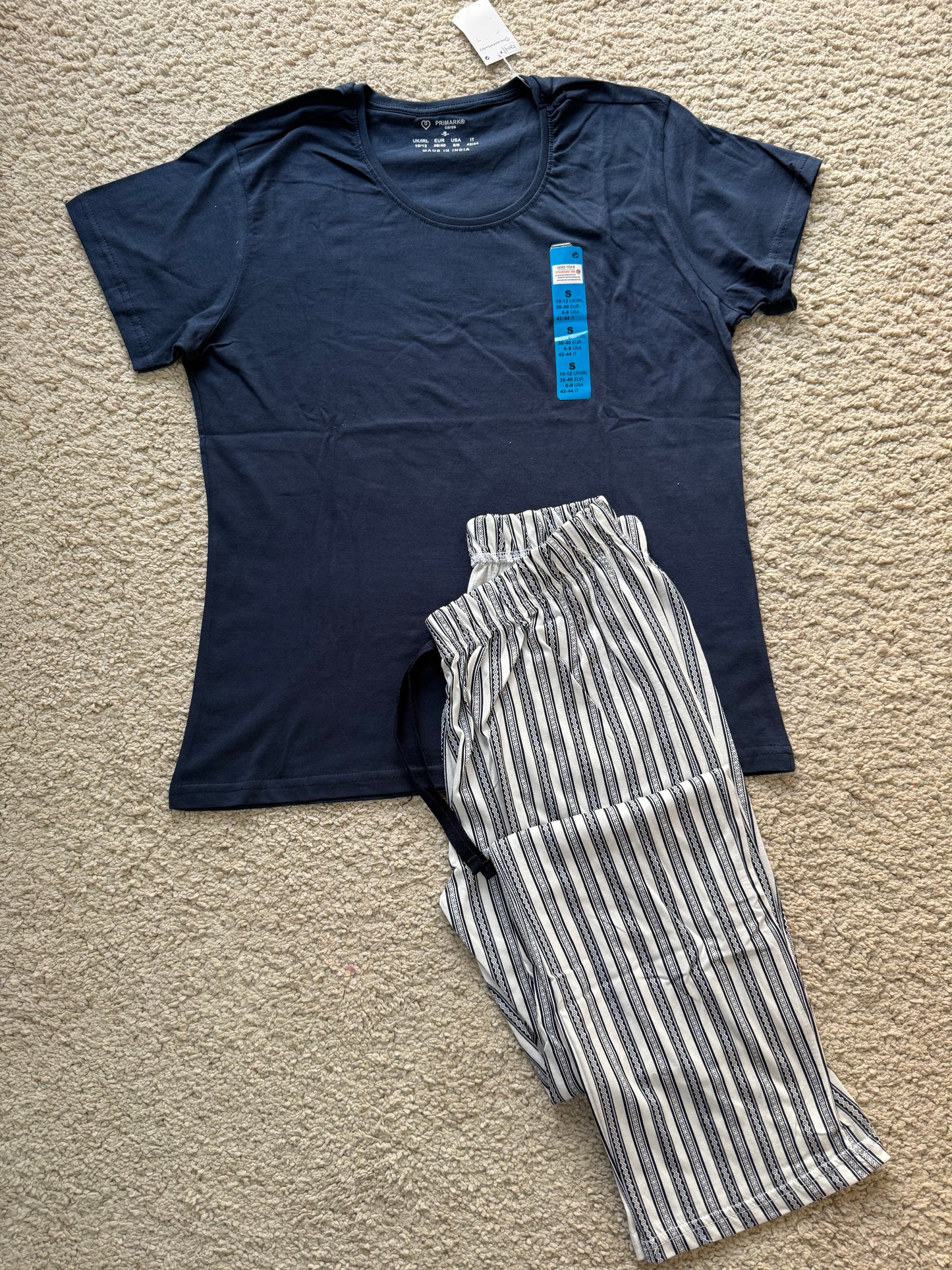 Primark mirror original half sleeves & long pants pj