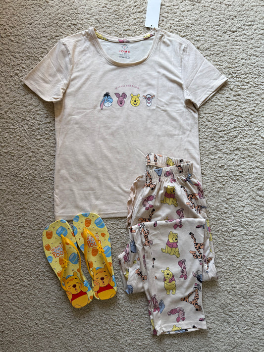 Pooh pants & half sleeves matching set 💛