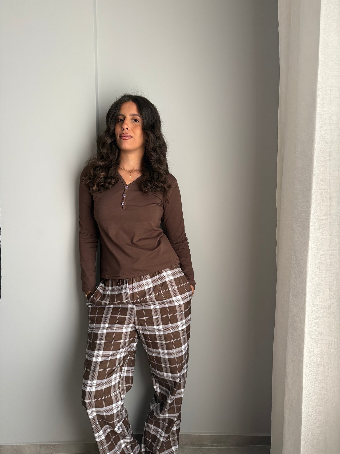 Cozn- The Checkered PJ Chocolate Brown Edition 🤎