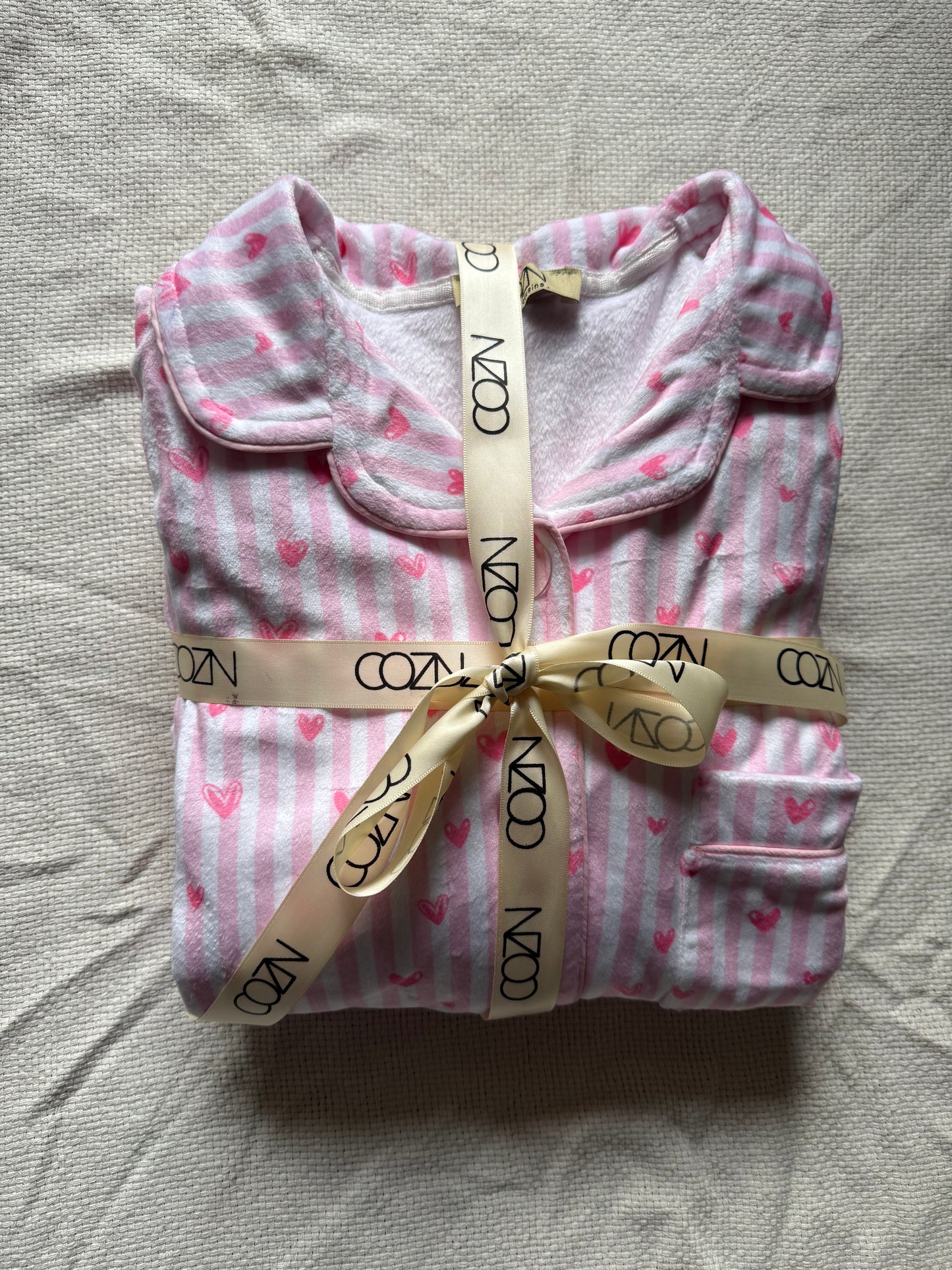 Cozn -Lovely Stripes💗- velvet pj (pinky heart edition)