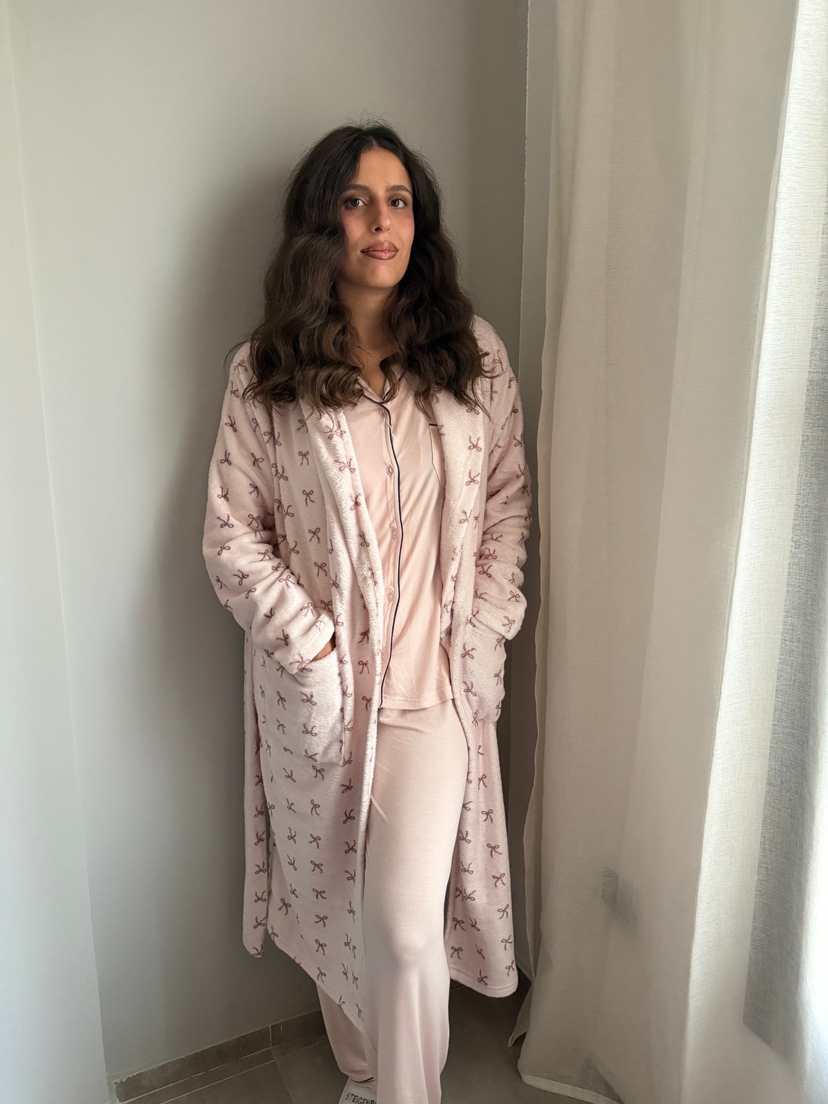 Blush Bow Winter Robe 🎀
