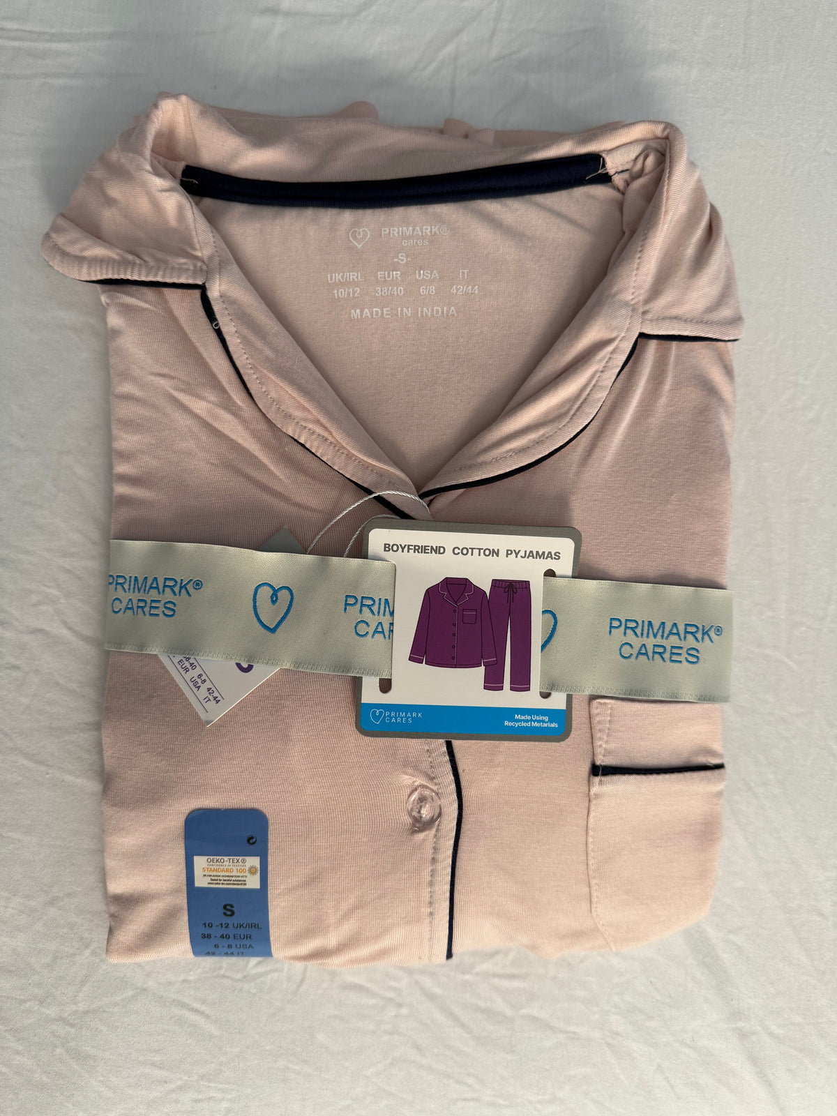 Nude pink X Navy primark mirror original boyfriend PJ