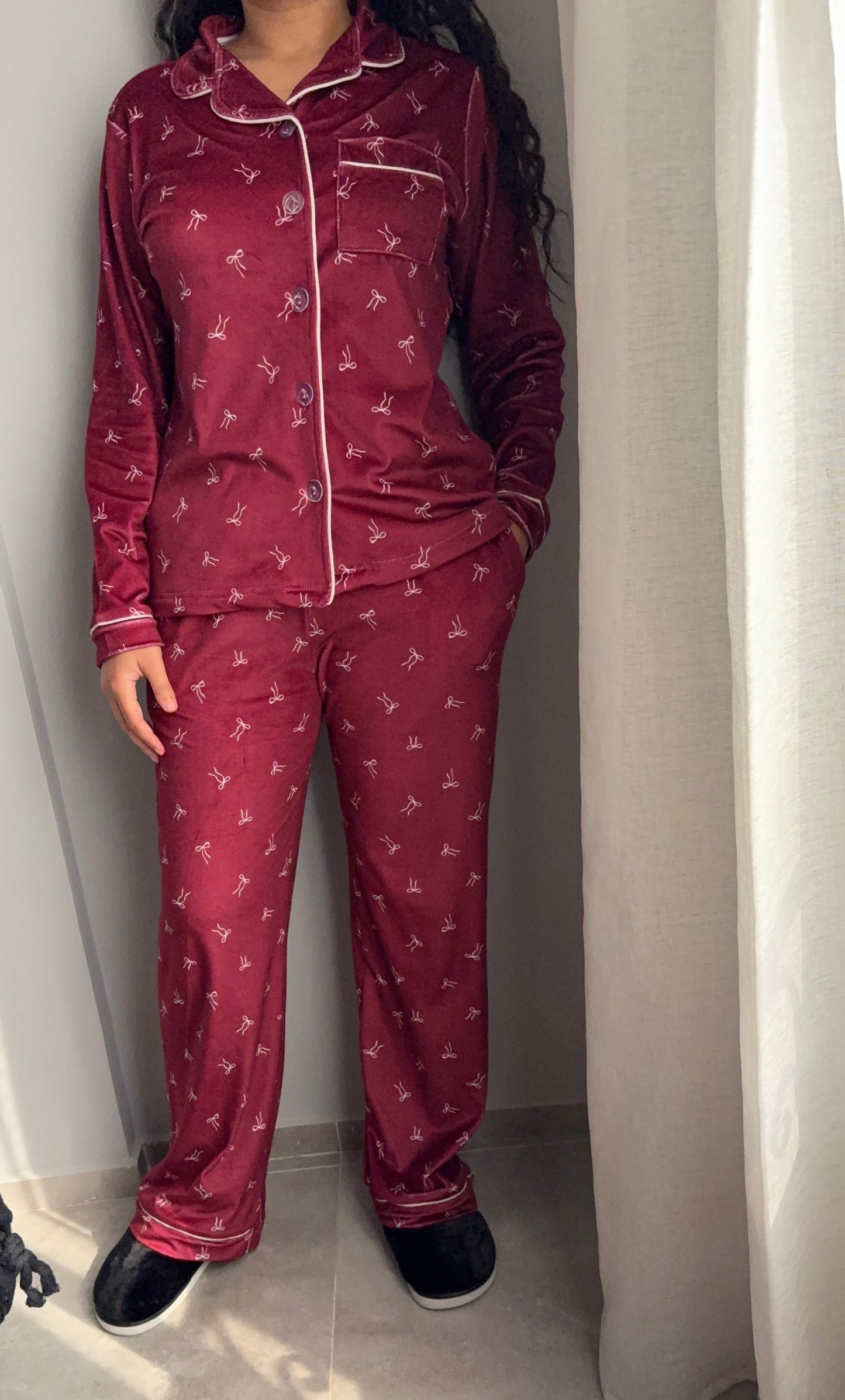 Cozn -Burgandy Bows🤍- pj