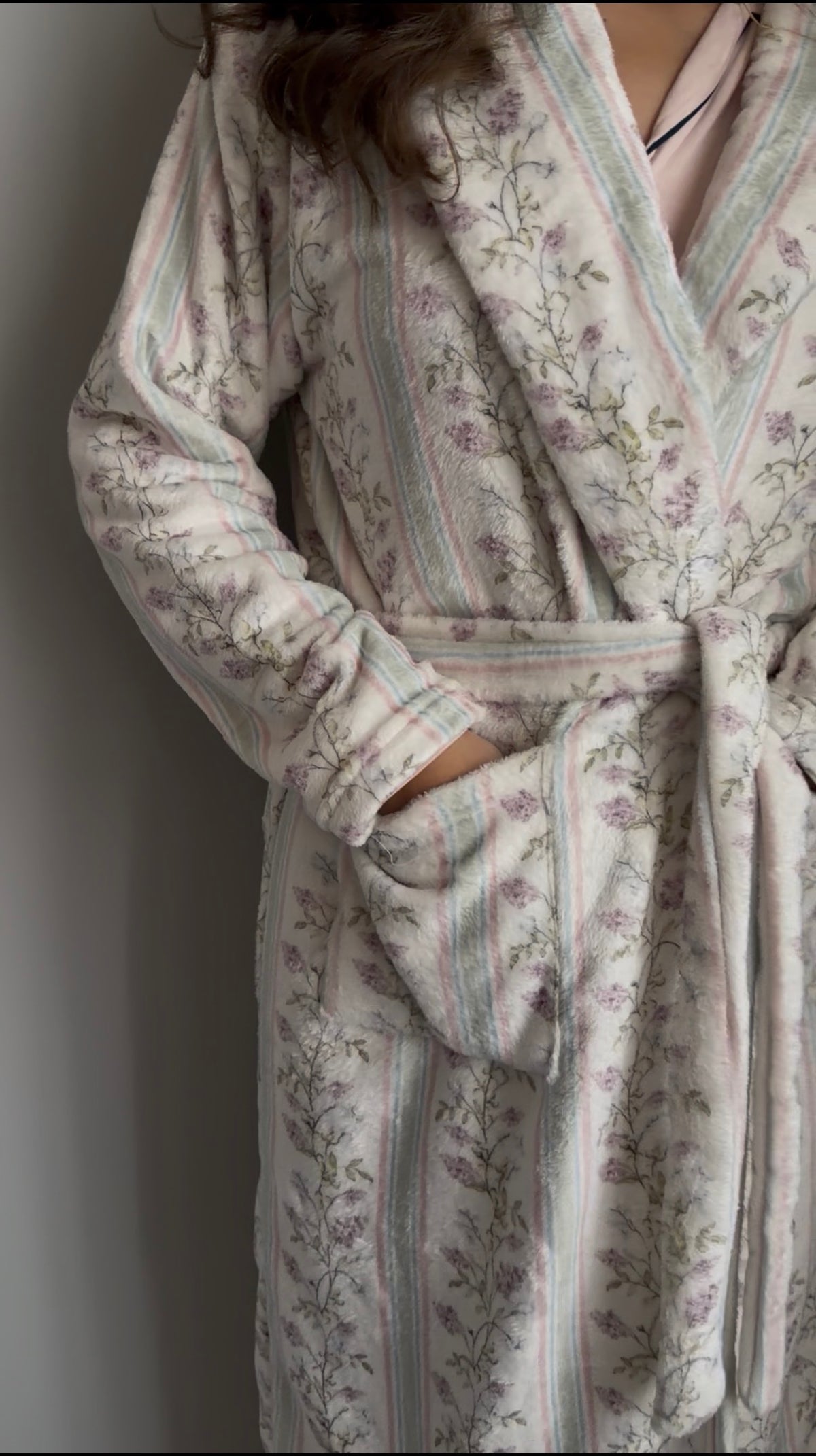 Vintage Floral Winter Robe ❄️ 💜