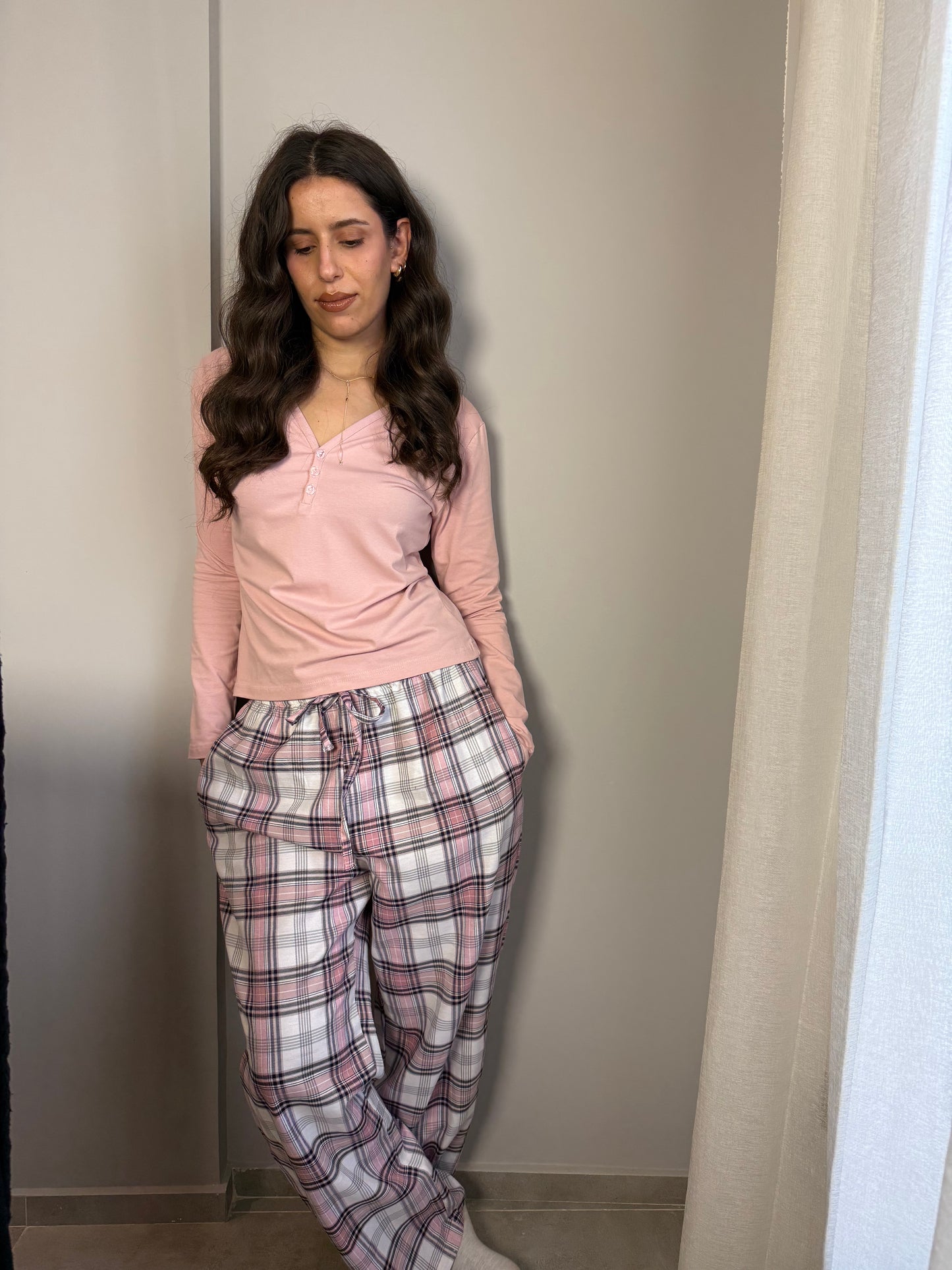 Cozn - The Pink checkered cotton pj 💗