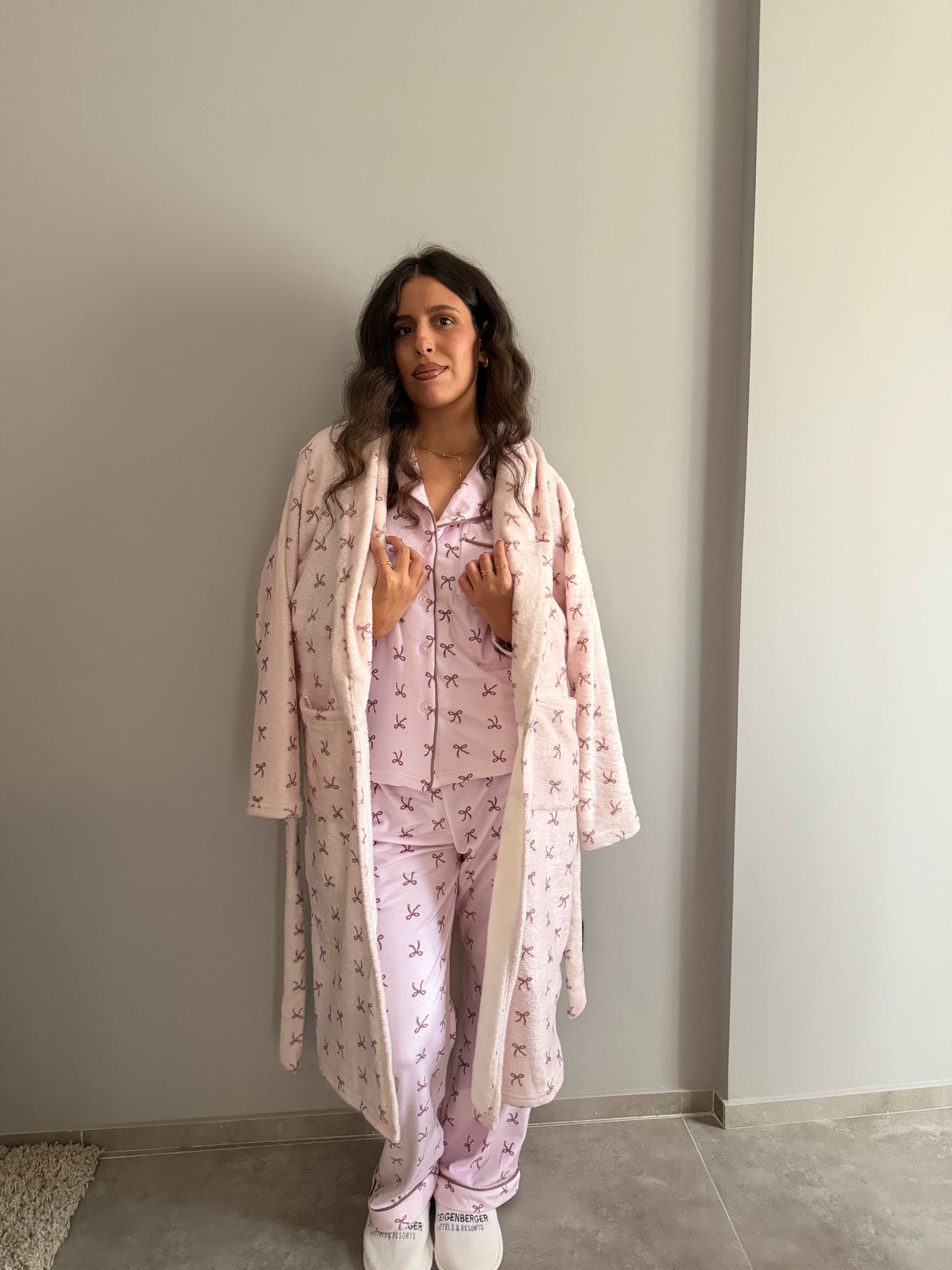 Blush Bow Winter Robe 🎀