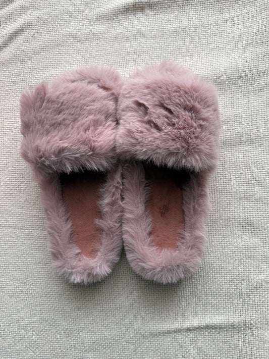 Cashmere fur slipper