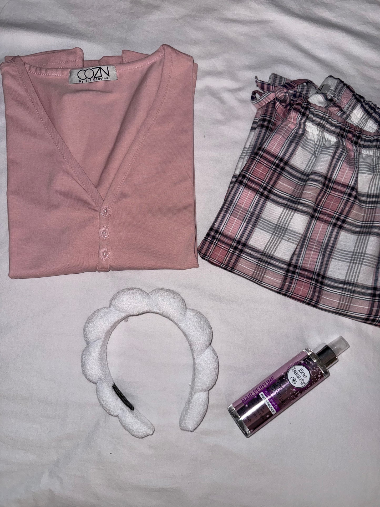 Cozn - The Pink checkered cotton pj 💗