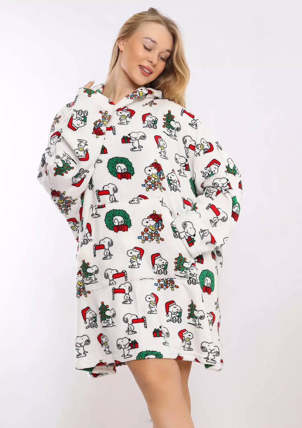 Snoopy christmas hoodie blanket
