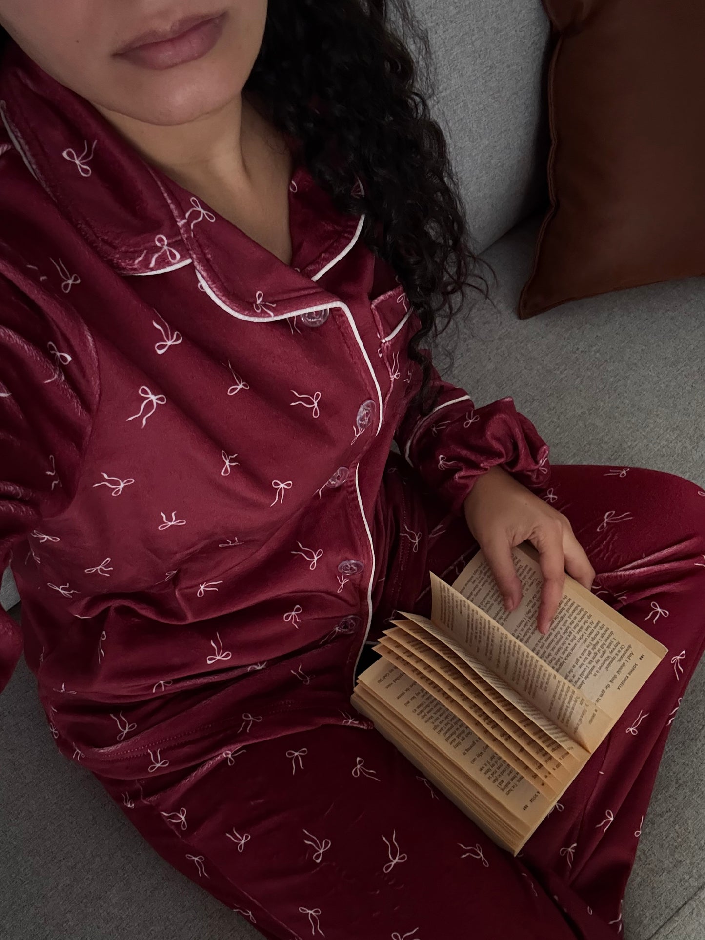 Cozn -Burgandy Bows🤍- pj