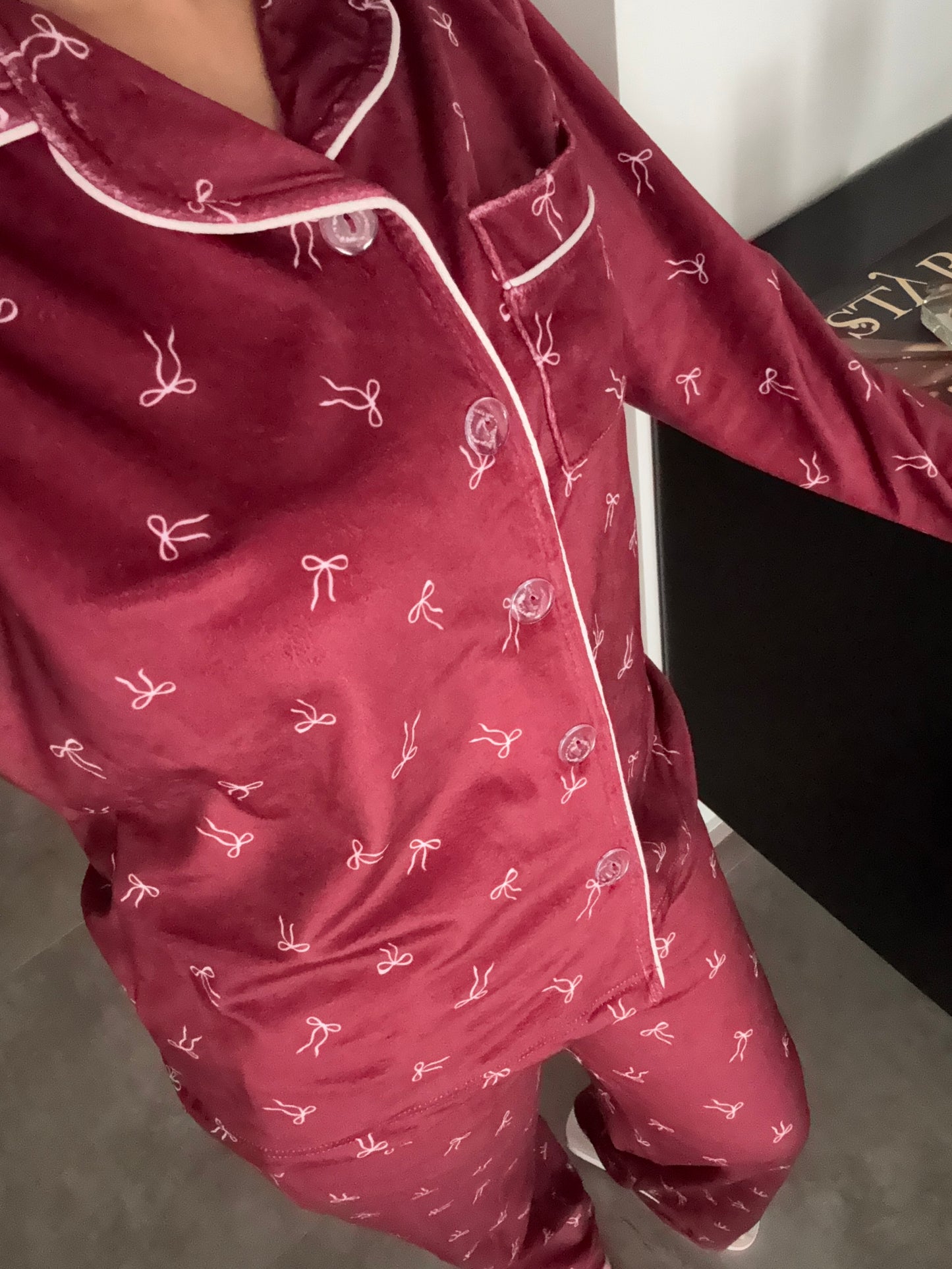 Cozn -Burgandy Bows🤍- pj