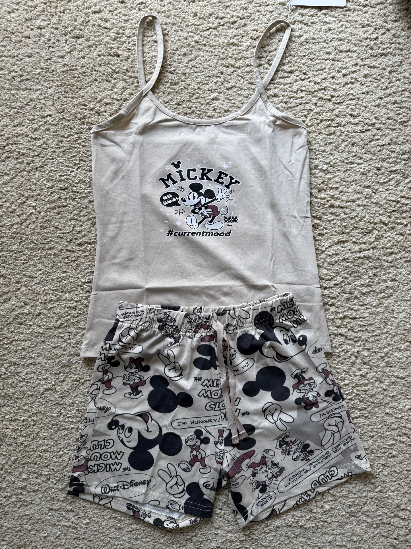 Mickey strappy short pj + matching flipflops🖤